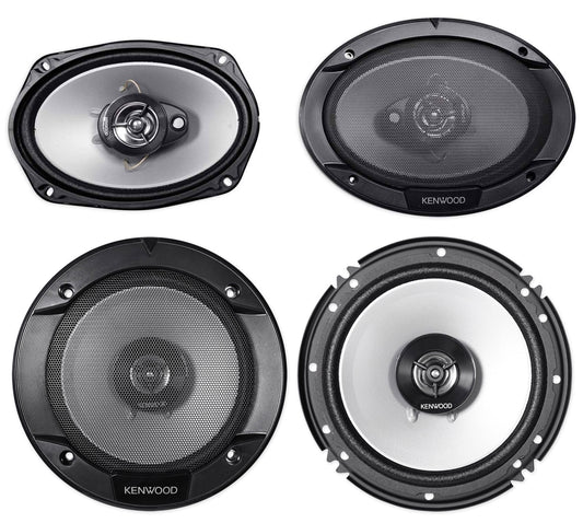 (2) Kenwood KFC-6966S 6&#215;9&#8243; 800 Watt+(2) 6.5&#8243; 600 Watt Car Audio Coaxial Speakers